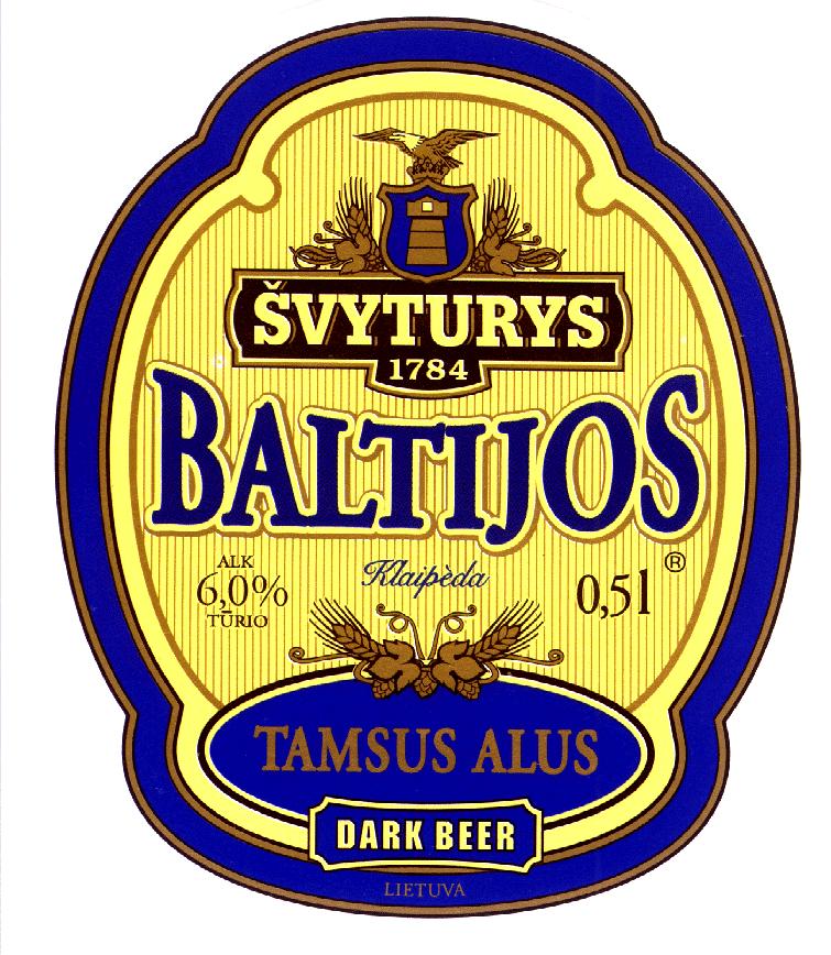 Prekės ženklas: ŠVYTURYS BALTIJOS TAMSUS ALUS DARK BEER